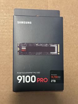 Samsung - – 9100 PRO 2TB Internal SSD PCIe Gen 5x4 NVMe, Speeds Up to 14700 MB/s SEALED