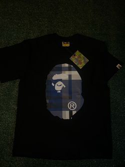 Bape burberry blue shirt