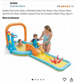 Kiddie pool with slide