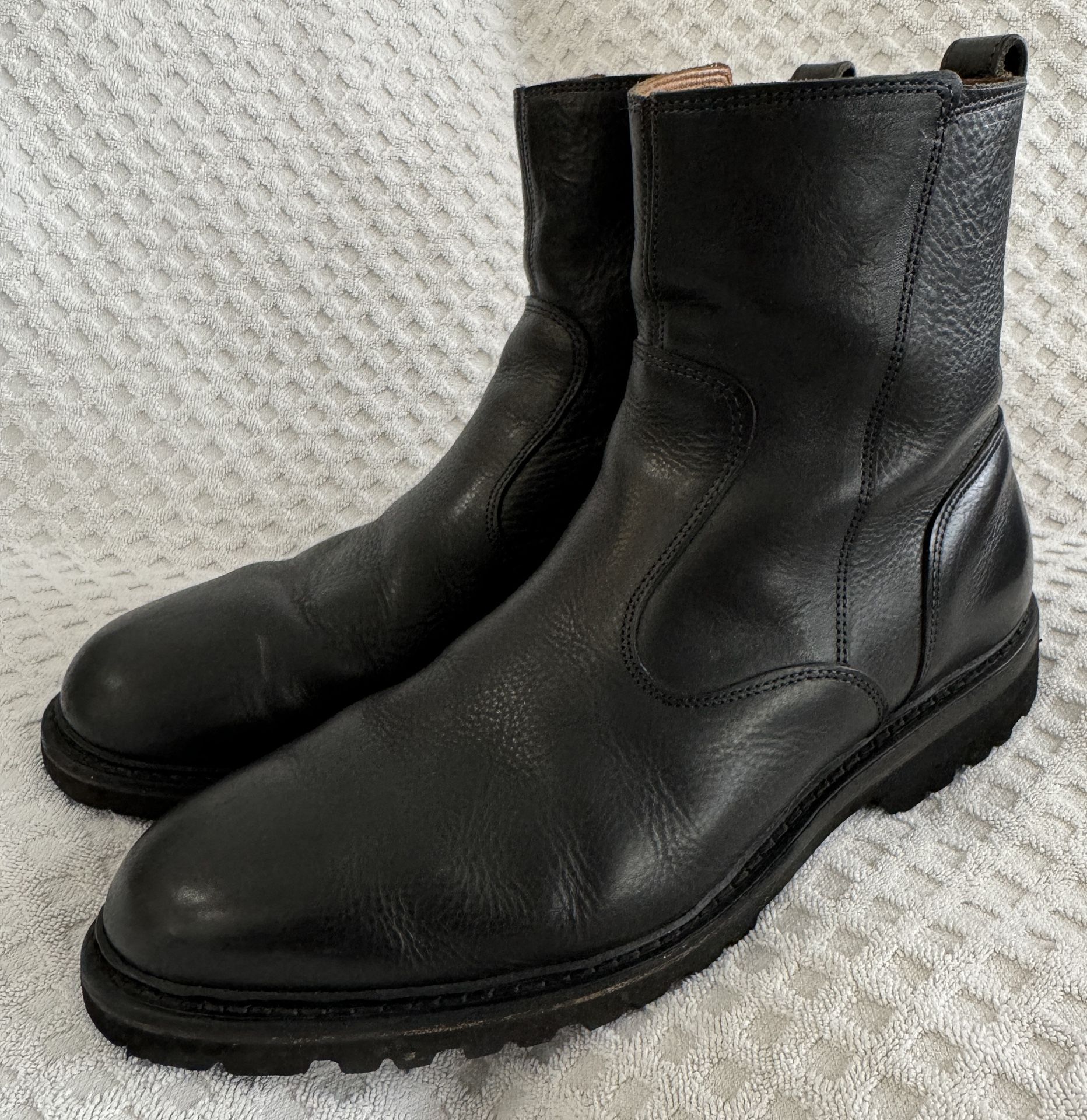Allen Edmonds Discovery Moto Leather Chelsea Boots - Black - Size 11D