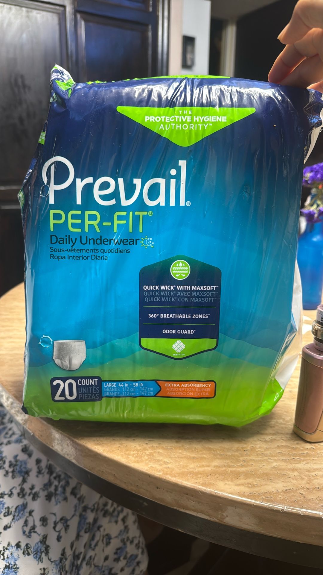 Prevail Per-fit Daily Underwear For Adult Size Large 10 Case Count Of 20