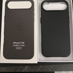 Apple iPhone 17 Air Leather Magsafe Case Black