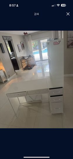 Desk and night stand