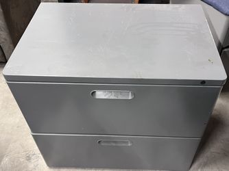 Gray Two Drawer File Cabinet