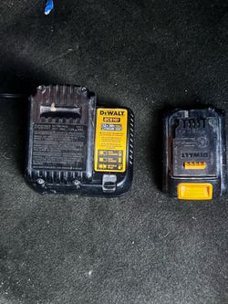 Dewalt batterie charger,   Plus two 20 v lithium ion batteries included