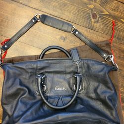 Coach Black Leather Satchel Bag