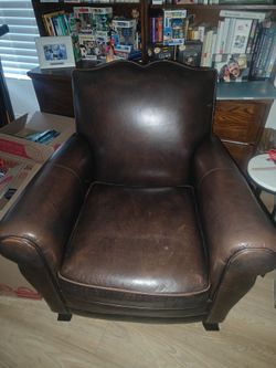 Brown leather chair