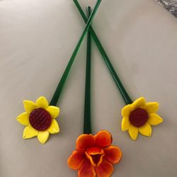 Glass Flowers Long Stem -3