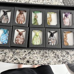 Individual box twist Marano glass necklaces, a variety of colors