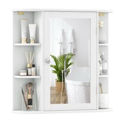 Mount wall surface cabinet mirror glass