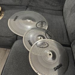 NEW: Sabian Quiet Tone Practice Cymbals Set - 13 & 18 Inch