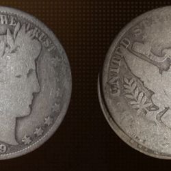 1909 90% Silver Barber Half Dollar 