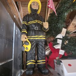 Vintage Fireman's Statue 