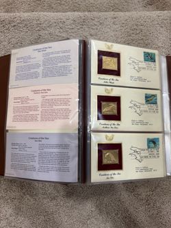 Golden Replicas Of United States Stamps Proof Replicas Of 22kt Gold 45 Total