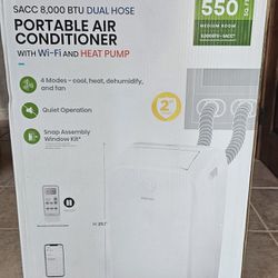 Portable Air Conditioner Heat Pump- 550 Sq Ft 8000