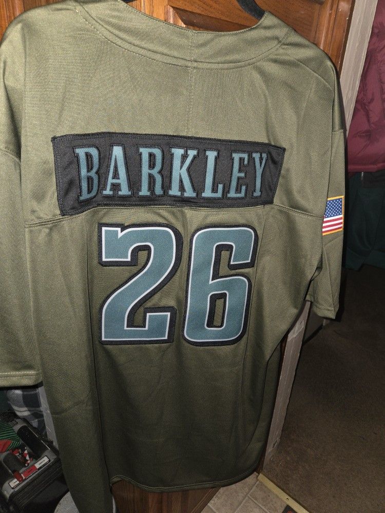 Barkley Army Green Stitched Jerseys