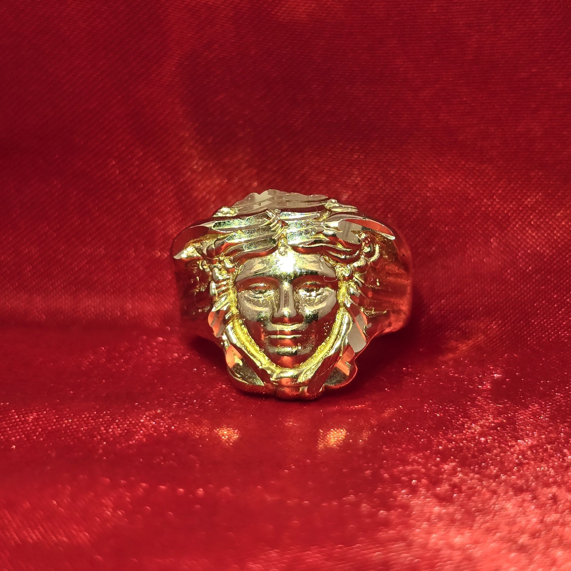 10k Gold Medusa Head Ring