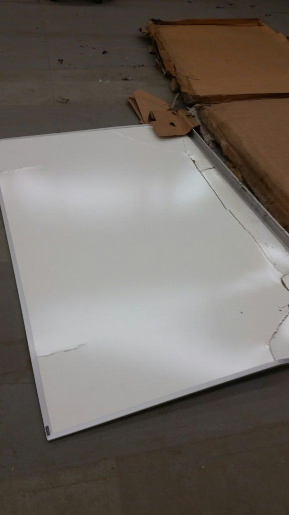 4x8 dry erase boards. Cracks and tears
