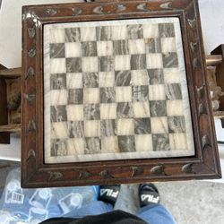 Wood And Marble Chess Set 