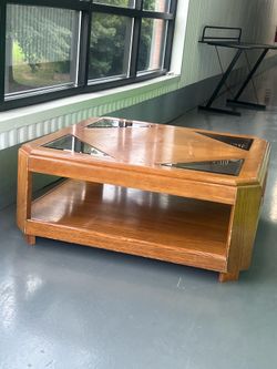 Solid oak coffee table