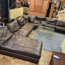 Leather Low Profile Couch 