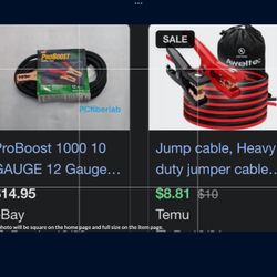 Brand New Pro boost  Jump Cable $9