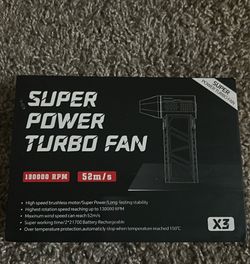 🔥 Super Power Turbo Fan X3 — 130,000 RPM Handheld Air Blower 💨