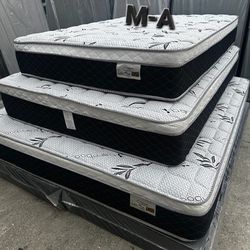 Queen Size Mattress Pillow Top 12" Thick.    All Sizes Available.     Delivery Available 