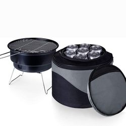 Barbecue Grill and Cooler 2 in 1 Bbq Grill And Cooler Grilling Camping Grill Camping Cooler 