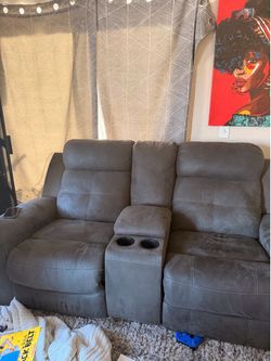 Reclining couch and love seat