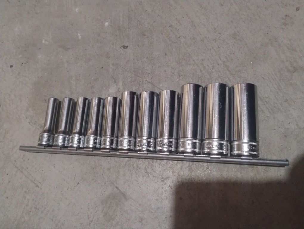 Snap On Tools 3/8 Drive Metric Deep Socket Set (NO SIZE 12)