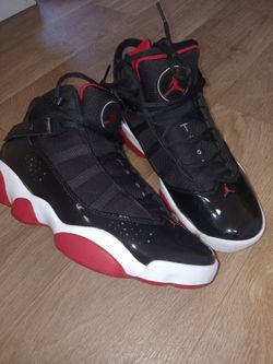 Black red 6 rings jordans