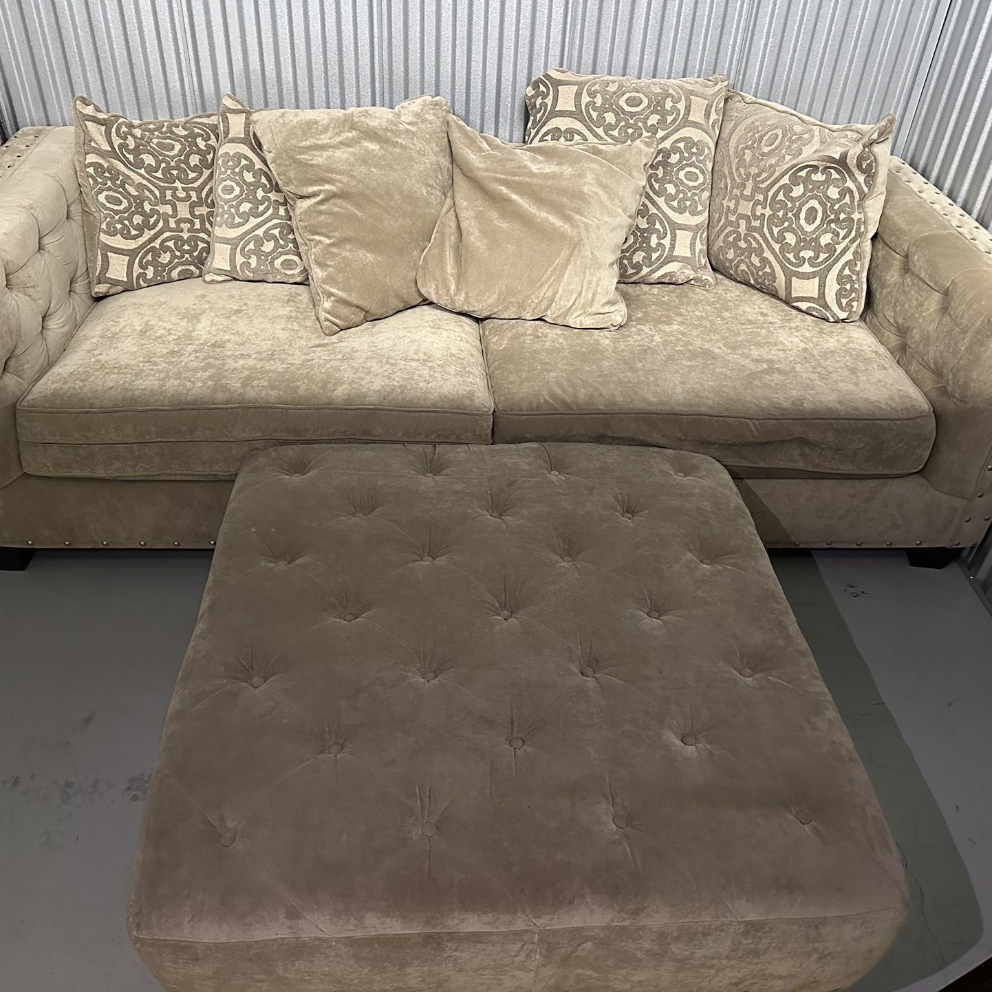 Tan Oversize Couch