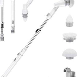 Rechargeable Electric Cordless Spin Scrubber with Adjustable Extension Arm
