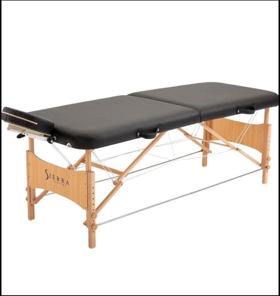 SIERRA COMFORT All-Inclusive Portable Massage Table (Black), SC-901, 27.95"D x 72.05"W x 33.07"H