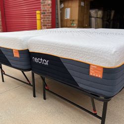 Split King Nectar Ultra Hybrid Mattresses (2 TWIN XL), excellent condition 