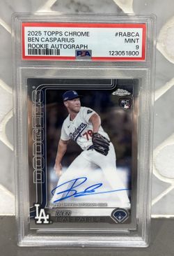 2025 TOPPS CHROME BEN CASPARIUS ROOKIE AUTOGRAPH