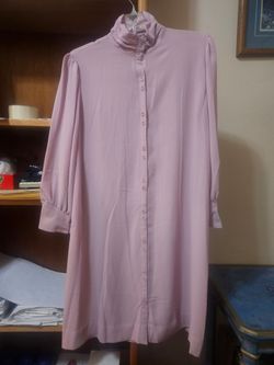 Richezza Pastel Pink L/S XL Tunic Dress Vintage