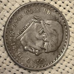 UN peso 1947  coin of Mexico