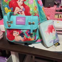 Little Mermaid Backpack Purse 