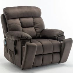 Brand New Recliner Sofa, Massage Chair With Electric And Heat Cushion, Hidden Cup Holder.