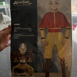 Kids 4-6 Aang Avatar last Air bender With Mask Halloween Costume 