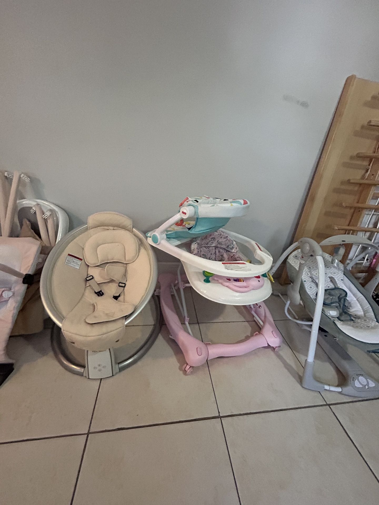 Baby Chair, Swing, Car seat, Bathing Seat, Playmate. 