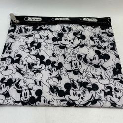 Lesportsac Pouch Disney Black & White Mickey & Minnie Mouse All Over Print
