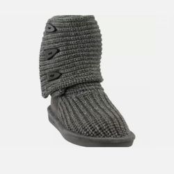 Dark Grey Bear Paw Boots Crochet Size 10