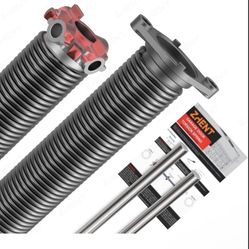 New ZhenT Garage Door Torsion Springs 1.75’’(Pair) with Non-Slip Winding Bars, Coated Torsion Springs with a Minimum of 18,000 Cycles (0.225X1.75''X27