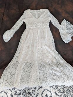 New! White Lace Dress - Size Medium