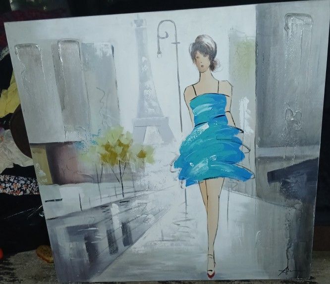 Lg 38X38 Art Canvass Picture