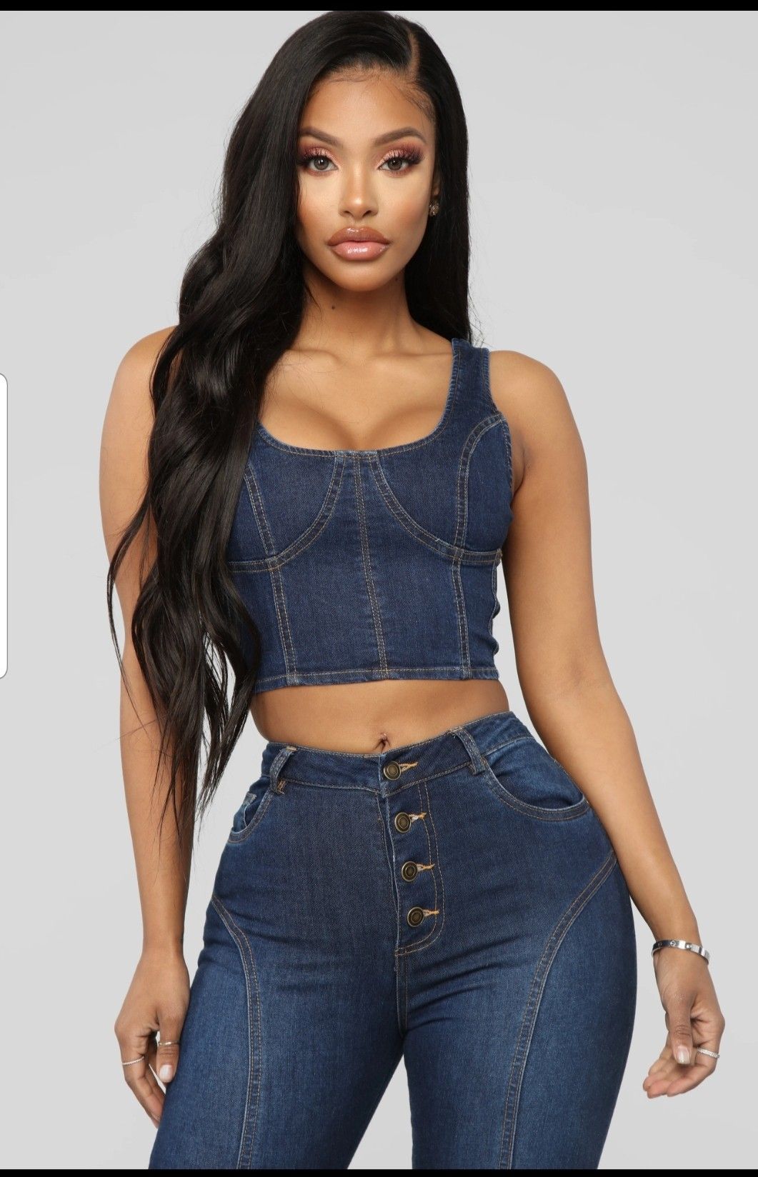 FASHION NOVA - Jean set (Oops I Did It Again Denim Set) - Dark Wash, US