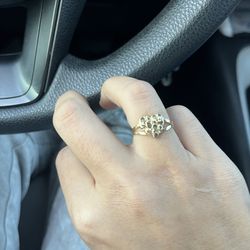 Gold nugget ring